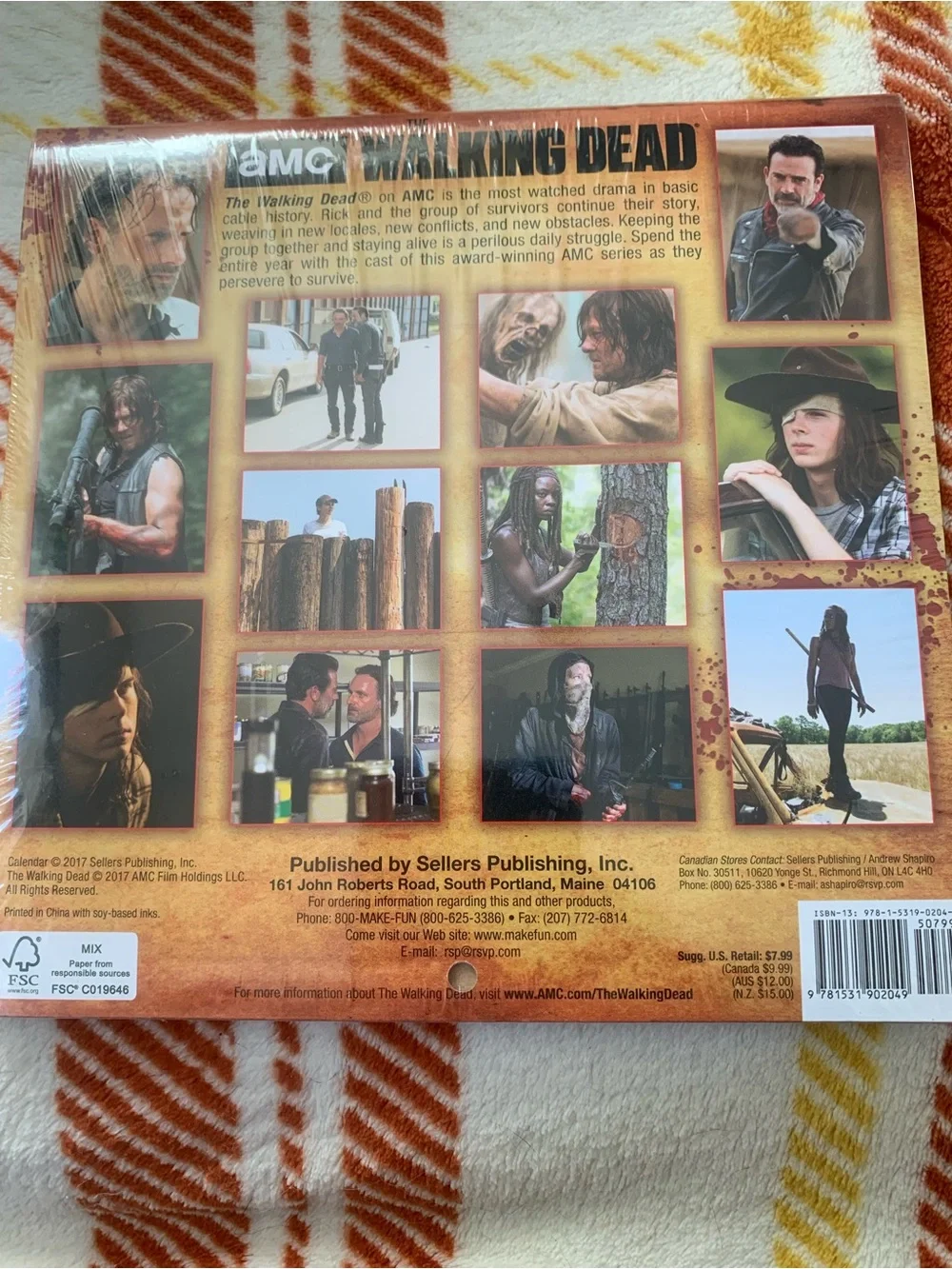 The Walking Dead AMC’s 2018 Wall Calendar, Sealed Package